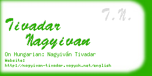 tivadar nagyivan business card